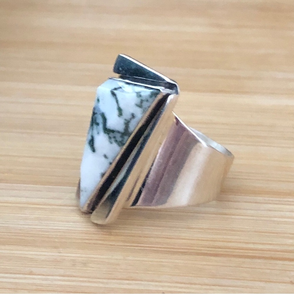 $74 Jay King Estate Ring Sterling Silver  Marked DRT China 925  Size 9 & 1/2